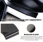 4 PCS Car Door Sill Protectors, Anti Scratch Carbon Fiber Auto Threshold Cover Strips, Decorative Door Entry Edge Scuff Sticker Universal for Most Vehicles, Car Accessories (Black 5D)