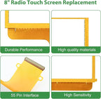DJ080PA-01A Touch Screen Digitizer Replacement (8''), Compatible with Chevy gmc, 2014-2019 Sierra Suburban Acadia Terrain Yukon Canyon, Silverado Tahoe Colorado, Mylink Touchscreen Radio Navigation