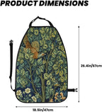 William Morris Cock Pheasant Car Seat Back Kick Protectors Kick Mats With Storage Pockets For Vehicles To Protect From Dirt Mud Scratches 2 Pack