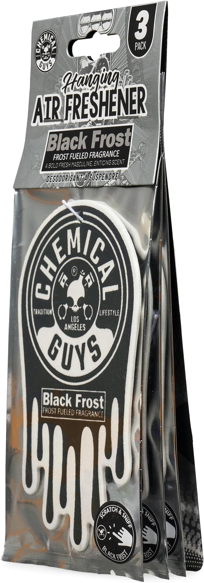 Car Fresheners, Hanging Air Freshener, Black Frost Scent 12 Pack, Great for Cars, Trucks, SUVs, RVs, Home, Garage, Workspace, Dorm Room & More (4 x 3 Packs)