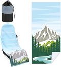 Car Seat Towel Covers with Storage Bag, 63 x 32 Inch Universal Non Slip Waterproof Sweat Protector for Car Truck, Gym Swimming Running, Machine Washable(1 Pack,National Park 1)