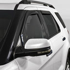 in-Channel Incredibly Durable Rain Guards for Ford Explorer 2011-2019, Original Window Deflectors, Vent Deflector, Vent Window Visors, Dark Smoke Car Accessories, 4pcs -611150