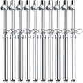 10 Pack Dual Head Tire Pressure Gauge Heavy Duty Air Pressure Tire Gauge for Auto Truck Car RV Van Gage Range 10-150PSI, 1-10Bar (Silver)