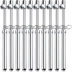 10 Pack Dual Head Tire Pressure Gauge Heavy Duty Air Pressure Tire Gauge for Auto Truck Car RV Van Gage Range 10-150PSI, 1-10Bar (Silver)