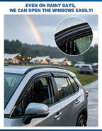 Low-Profile Window Rain Guards Fit for Toyota Rav4 2019 2020 2021 2022 2023 2024 2025, Tape-On Visors Vent Visors Window Deflector Out-Channel Vent Shades for 19-25 Rav 4-6 pcs