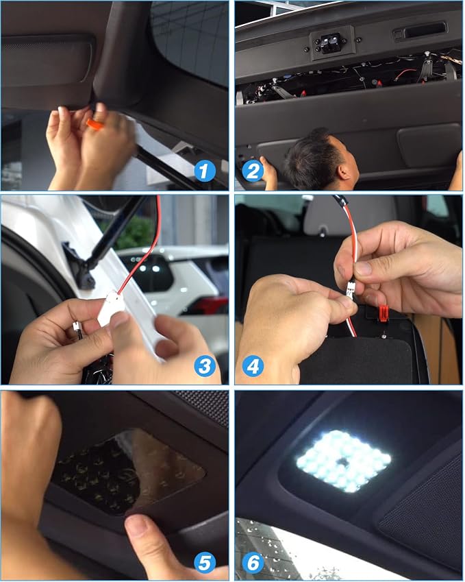 Compatible with LED Lights Toyota Highlander 2023 2022 2021 2020 Cargo Lamps Decorative Atmosphere Lamp Trunk Ceiling Lighting 2 PCS (Only for Electric Tailgate Versions, Not fit 2024)