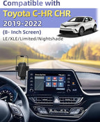 PZK Car Phone Mount for Toyota C-HR CHR 2019-2022 Accessories 8-inch Screen | Auto Lock Phone Holder One Button Release 360° Rotation Smart Phone Cradles Hands Free Not Affect Vent for All Smartphone