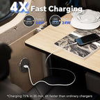 12V USB Outlet All-Aluminum QC 3.0 USB-A & USB-C PD3.0 Dual High-Speed Charger Socket, Recessed Mount Type-A Type-C Port for Camper Van Trailer RV Boat Truck (Big Version*2)