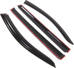 Outside Mount Window Vent Visors Rain Guards Compatible with Mitsubishi Montero Sport 2008-2016 | Side Window Wind Deflectors Rain Shields | Smoke Tinted, 4 Pcs Set, DGWV-824