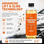 High Foam Car Wash Soap, pH Neutral Car Shampoo for Foam Cannon, Gun or Bucket Wash, Concentrated Car Soap Safe for Wax, Sealant, Ceramic Coating and Clear Coat, Gloss Finish Formula