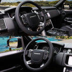 Breathable Car Steering Wheel Cover 16 inch Auto Universal Leather Wrap Non-Slip Steeringwheel Protector Automotive Interior Accessories, Black (Suit for 15 1/2-16 inch)