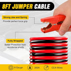 Car Emergency Kit with Jumper Cable, First Aid Kit Safety Assistance Tools for Travel Camping Outdoor Cars Truck SUV RV, Roadside Essentials with Flash Light