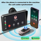 Wireless Carplay Screen for Car, 7" HD IPS Touch Screen Stereo for Apple Carplay & Android Auto,Bluetooth,Voice Control,GPS Navigation,Mirror Link | Plug-and-Play, Apple Car Paly for All Vehicle