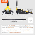 Low Profile Floor Jack 2 Ton (4400 lbs), Heavy Duty Aluminum Hydraulic Racing Floor Jack, Hydraulic Car Jack, Dual Piston Quick Lift Pump, 3.2"-14.6" Height Lifting Range (Yellow)