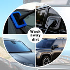 Car Windshield Cleaner Tool, Microfiber Windshield Cleaning Tool with 4 Soft Pads Rotatable Head Cleaning Kit Spray Bottle, Car Accessories Auto Glass Cleaner for Windows