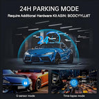 Mirror Dual Dash Camera with Voice Control,4K+2.5K Rear View Mirror Camera with 5.8GHz WiFi and APP Control, WDR Night Vision, Loop Recording, G-Sensor, Parking Monitor 64GB Card Included