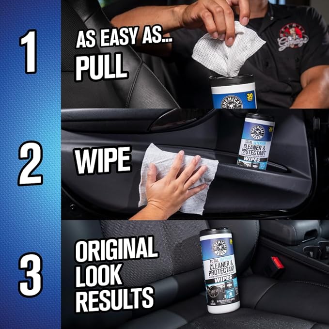 Total Interior Cleaner & Protectant Canister Wipes, Great for Cars, Trucks, SUVs, RVs, & More (30 Ct) - PMWCSPI22030