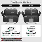 Dog Car Seat Cover for Back Seat, Hard Bottom Dog Hammock, Pet Bed Extender for 2-4 Large/Medium Dogs, Waterproof Seat Protector, Universal L Size Fits for SUV Medium Truck, Black