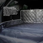 Bulldogology SUV Cargo Liner for Dogs 55"x106" Heavy Duty Pet Trunk Cargo Cover - Dog Car Seat Cover Waterproof Nonslip - Dog Hair, Muddy Paws, Scratches Cover Protector for Cars Vans (X-Large, Black)