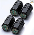 4Pack Mandala Car Tire Valve Stem Caps Aluminum Valve Stem Covers Air Cap | Corrosion Resistant Car Valve Cap for Auto SUV Bike Motorcycle Valve Decor Mandala Car Accessories Datura Gifts