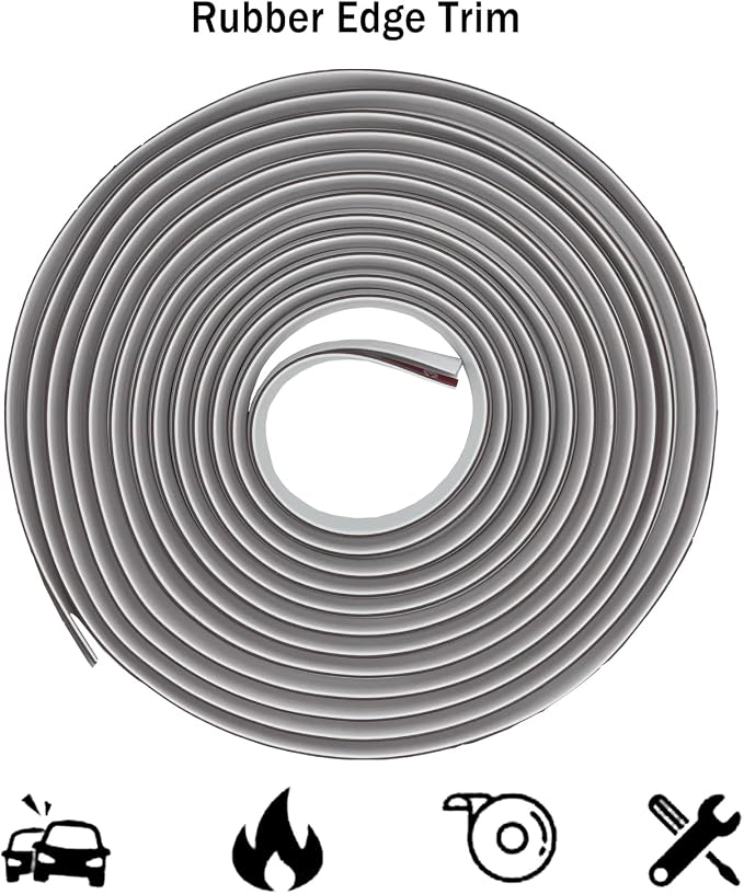 Car Door Edge Guards, White U Channel Rubber Trim Protector for Cars & Trucks, Anti-Scratch Door Edge Guard – 10Ft Length