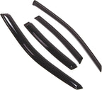 WD2-368 Dark Smoke 4 Pcs Set Window Visor (Outside Mount) Deflector Rain Guard Compatible with 2000-2006 Pontiac Bonneville