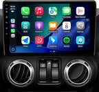 64G Car Radio for Jeep Wrangler JK 2007-2018/Compass/Grand Cherokee, 10.2" Touch Screen Plug and Play Android 13 Car Stereo Wireless Carplay/Android Auto/1080P Backup Camera/AM & FM/Canbus
