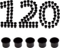 GSE Games & Sports Expert Jumbo Aluminum Cup Holder, Drop-in Cup Holder for Casino Poker Tables, Work Desks, Boats, RVs, Cars & Trucks (Black, 120-Pack)