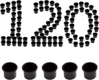 GSE Games & Sports Expert Jumbo Aluminum Cup Holder, Drop-in Cup Holder for Casino Poker Tables, Work Desks, Boats, RVs, Cars & Trucks (Black, 120-Pack)