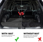 Cargo Trunk Mat & Backrest Mats for Hyundai Palisade 2026 All Weather TPE Custom Fit Car Trunk Mats Cargo Liner & Seatback Mats Accessories, Black