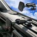 (Extended & Rubber Pad Design) MagSafe Aluminum 2024 2025 2026 Jeep Wrangler JL JLU & Gladiator JT 4XE (2/4 Door) Phone Mount, No View Obstruction, Metal Phone Holder for All Smartphones | Not JK JKU