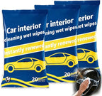 Dashboard Wipes, Car Interior Protectant, Car Protectant Wipes, Car Interior Cleaning Wet Wipes, 60 Count