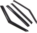 WD2-287 Dark Smoke 4 Pcs Set Window Visor (Outside Mount) Deflector Rain Guard Compatible with 2009-2013 Kia Soul