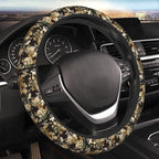 Forest Camo Neoprene Steering Wheel Cover Anti-Slip Elastic Comouflage Tree Hunting Steering Wheel Protective Cover 15in Universal Car Accessories Fit Cars, SUVs, Auto