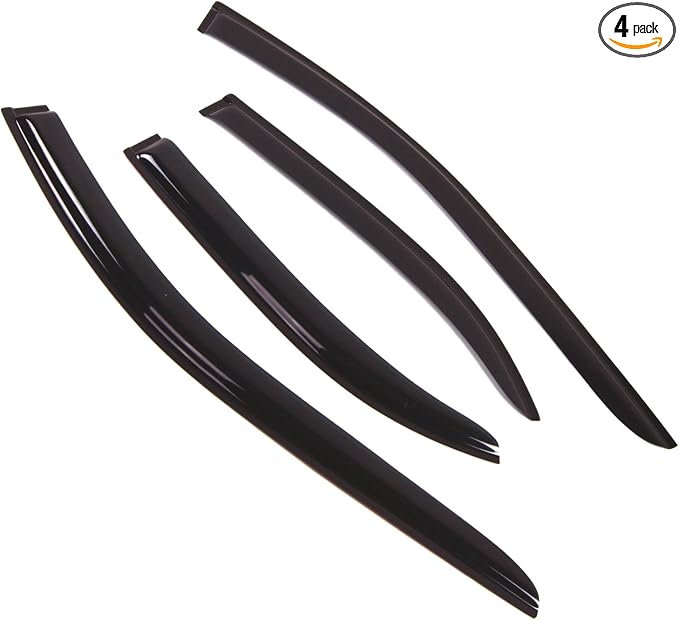 Outside Mount Window Vent Visors Rain Guards Compatible with Kia Sorento 2003-2010 | Side Window Wind Deflectors Rain Shields | Smoke Tinted, 4 Pcs Set, DGWV-285