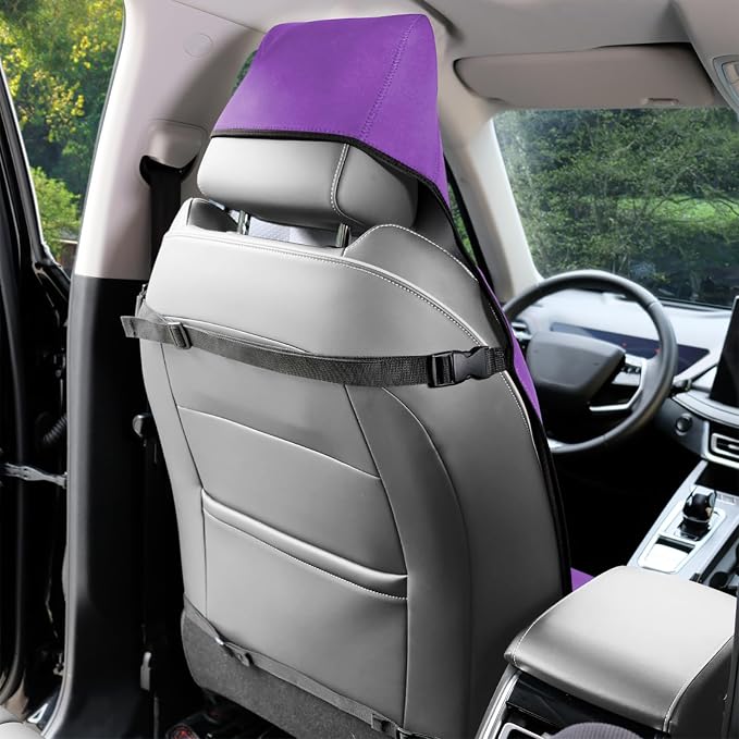 Premium Waterproof Seat Cover Towel Protector Neoprene Universal Fit, Upgraded 100% Washable & Removable Non-Slip Sweat Carseat Towel Covers, Perfect for Gym/Yoga/Workout（Purple,1PCS