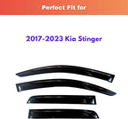 KPY Rain Guards Fit for 2017-2023 Kia Stinger, Out-Channel Window Visors Vent Wind Deflectors 4PC, Car Accessories for 17-23 Stinger