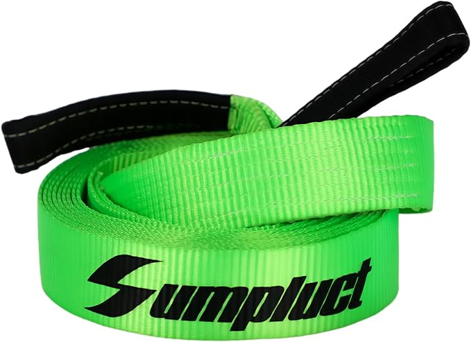 Tow Strap Heavy Duty 2" x 20 Ft,24,068 lbs Break Strength Reinforced Tree Saver Straps,Use for Emergency Towing Rope,Vehicles,Boats,Jet Ski,4x4 Off Road Tow Truck Camper Accessories Travel Essentials