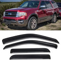 Window Visors Rain Guards for 97-17 Ford Expedition 98-17 Lincoln Navigator | Window Deflectors, Vent Visor, Sun Shades, Window Shields, Dark Smoke, Car Accessories, Tape-on Outside
