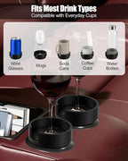 Universal Couch Cup Holder Adapter Insert 2 Pack, Sofa Cup Holder Expander with Anti-Slip Pad, Fits Most Recliner & Couch Cup Holders, Spill-Free Drink Storage for Mugs, Wine Glasses, Soda Cans