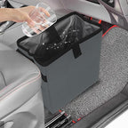 Car Trash Can, Leak-Proof Waterproof Trash Bin Collapsible Portable Auto Garbage Bag Large Capacity Trashcan Storage Bag Multipurpose Car Organizer Hanging (Gray)