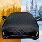 Hail Protector Car Cover for Volkswagen Tiguan (2016-2024),Hail Car Cover Thickened Anti-Hail Half Protection,Waterproof All Weather,Sun-Resistant Scratchproof ze42