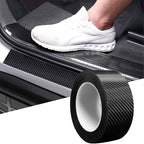 Universal Car Door Edge Protector, Carbon Fiber 5D Gloss Black Vinyl Wrap Film with Anti-Collision Protection for Most Vehicles (33Ft x 2In, Black)