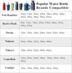 Cup Holder Expander (Adjustable Holder & Base, Auto-Fit Hold, One Button Open), Car Cup Holder Expander for Yeti, Hydro Flask, Nalgene, Owala, Bottles in 2.6"- 4.8" (Black, 1 Pack)