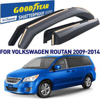 Goodyear Shatterproof in-Channel Window Deflectors for Volkswagen (VW) Routan 2009-2014, Rain Guards, Window Visors for Cars, Vent Deflector, Car Accessories, 4 pcs - GY008132