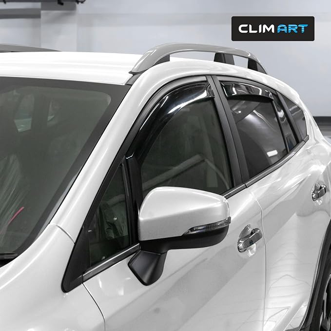 in-Channel Incredibly Durable Rain Guards for Subaru XV Crosstrek 2018-2023, Original Window Deflectors, Vent Window Visors, Vent Deflector, 4 pcs. - 618415