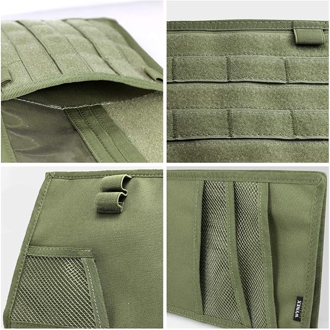 Car Visor Organizer with Double-Sided MOLLE Panel, Universal Vehicle Sun Visor Storage for Essentials & Gear, Compatible with Cars, Pickup Trucks, Vans, SUVs