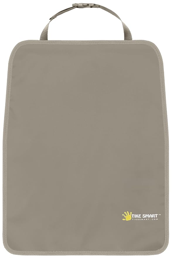 Luxury Clean-Edge Kick Mat - Tapered Design Seat Back Protector and Seat Cover with Invisible Strap and Stiff Edging (1 Mat)