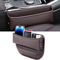 Car Seat Gap Filler 2 Pack Car Gap Filler Seat Organizer Front Seat Leather Car Accessories, Car Essentials for SUV Truck, Adjustable Seat Gap Filler Organizer (Brown，1 Pack)