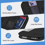 Car Sun Visor Organizer, Tactical Car Accessories with Zipper Storage Pouch, Glasses Clip Card Sleeve Pocket, Multi-Pocket Visor Organizer Fits Most Cars, SUVs, Trucks